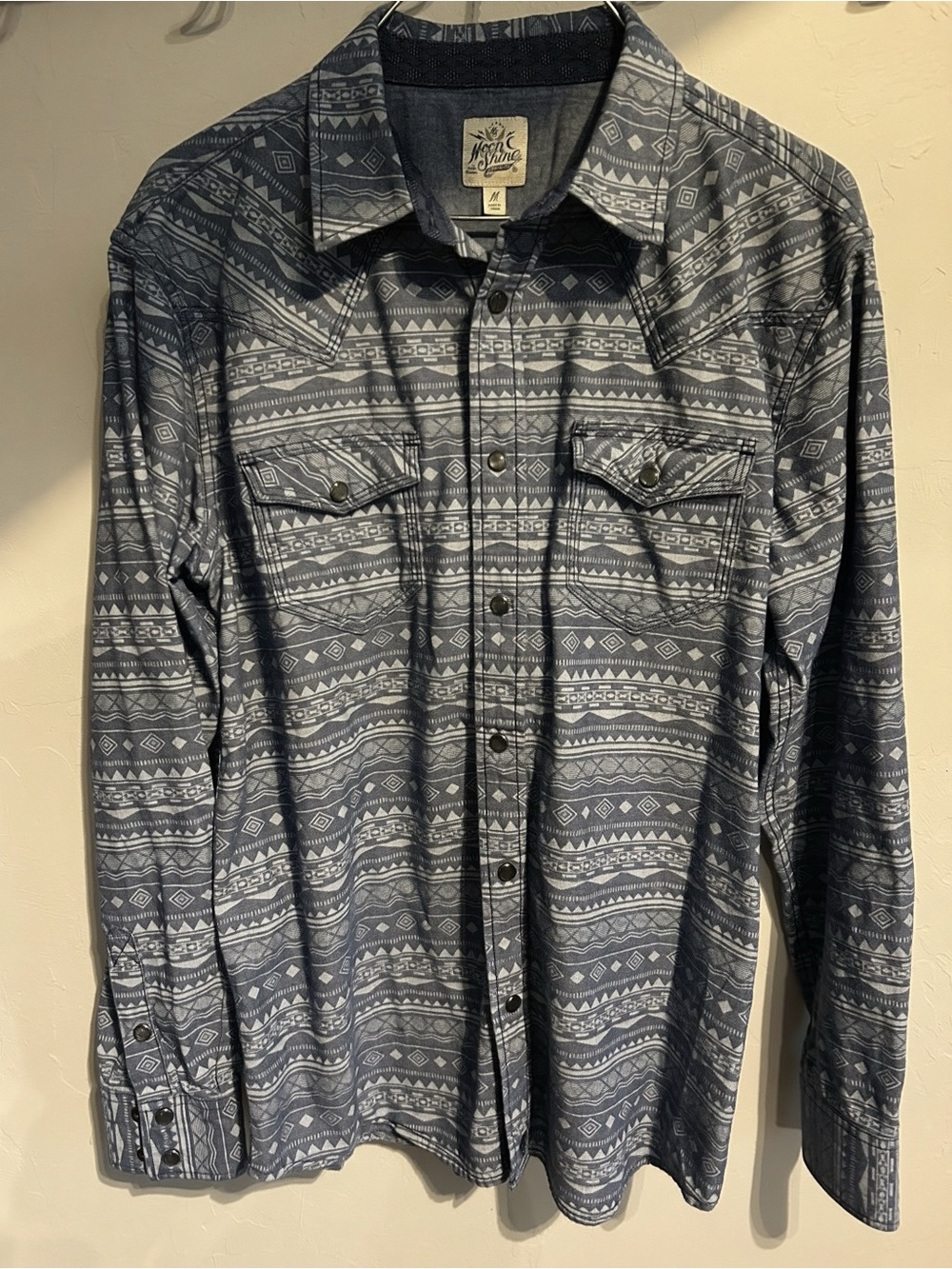 Moonshine Spirit Western Men’s Snap Button Up Long Sleeve